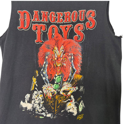 80's Dangerous Toys Chopped Sleeve Shirt Backstage Pass Sz M (B1324)