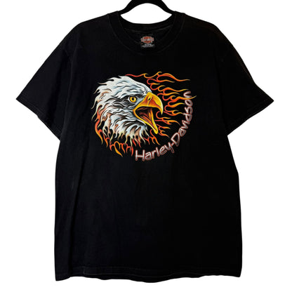 1998 Harley Davidson Flaming Eagle T-Shirt Sz L (B2261)