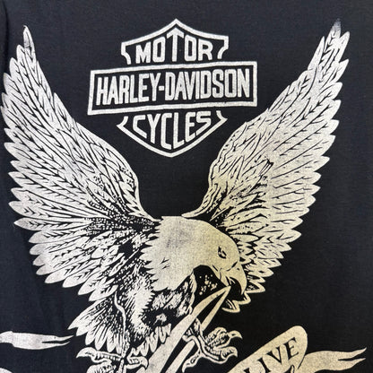 90s Harley Davidson Eagle Long Sleeve T-shirt Sz L (B2988)