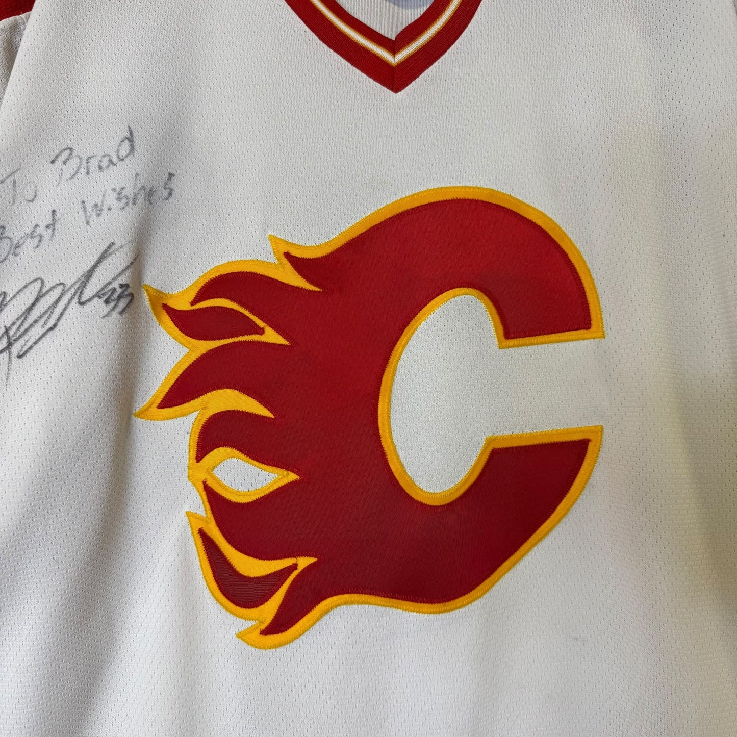 90s Calgary Flames CCM NHL Jersey Sz L