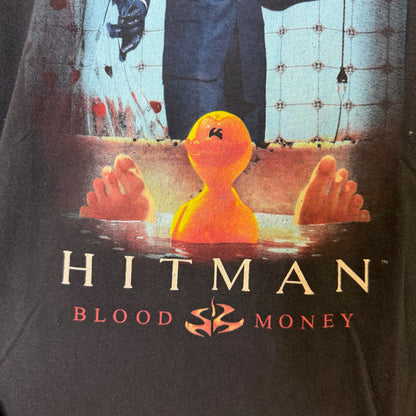 90s Hitman Blood and Money Gaming T-shirt Sz XL  (B2896)