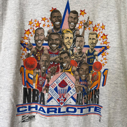 1990 Charlotte Hornets NBA All Star Game T-shirt Sz XL (A1522)