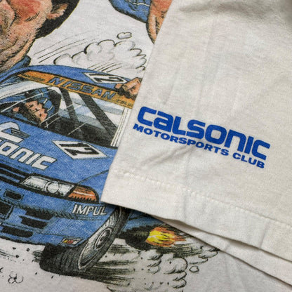 80's Calsonic Nissan Rally T-shirt Sz M (A6029)