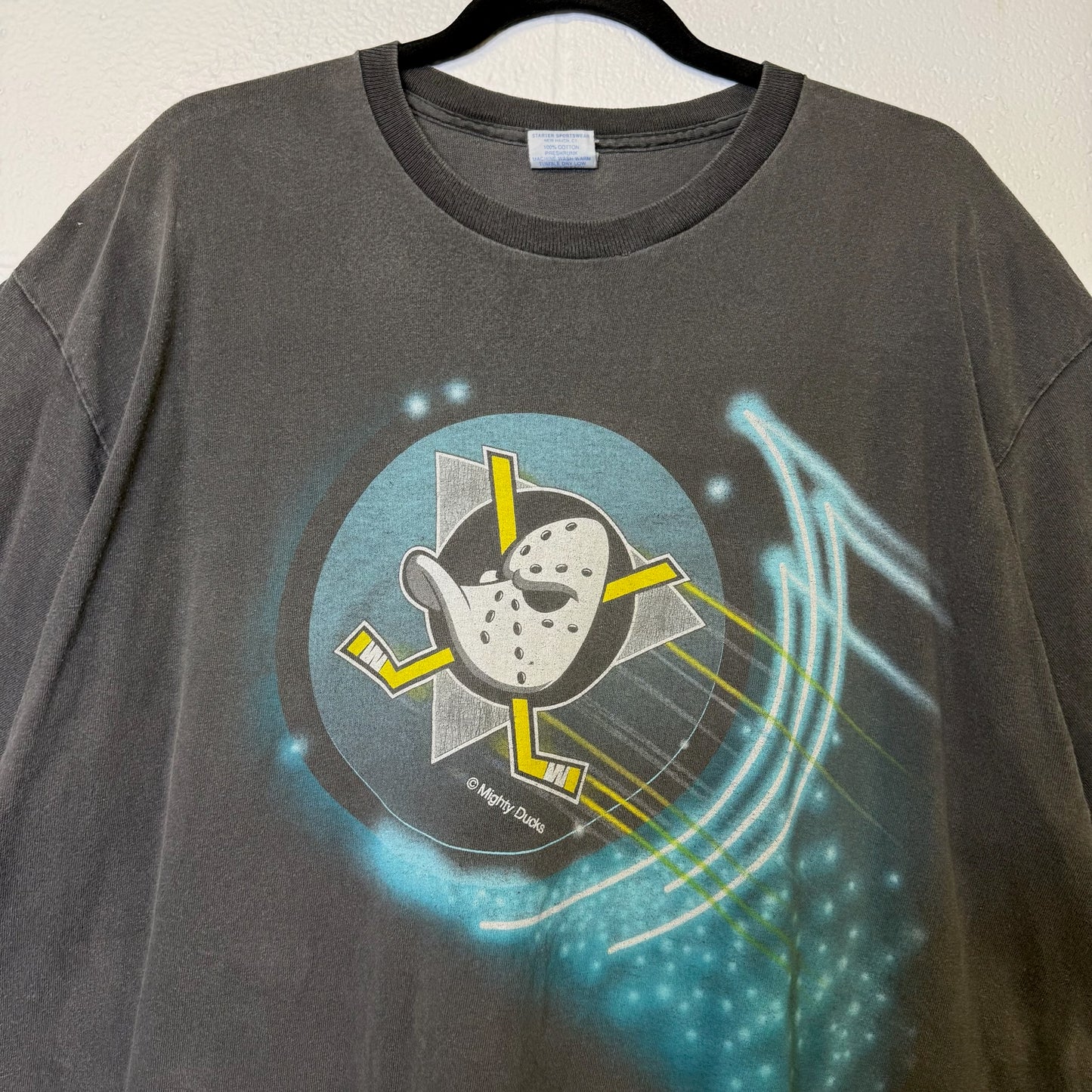 90's Anaheim Mighty Ducks NHL Starter T-Shirt Sz XL (B479)