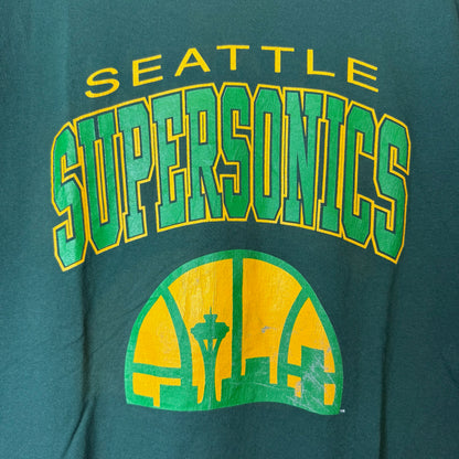 90s Seattle Supersonics Salem NBA T-Shirt Sz L (B2416)