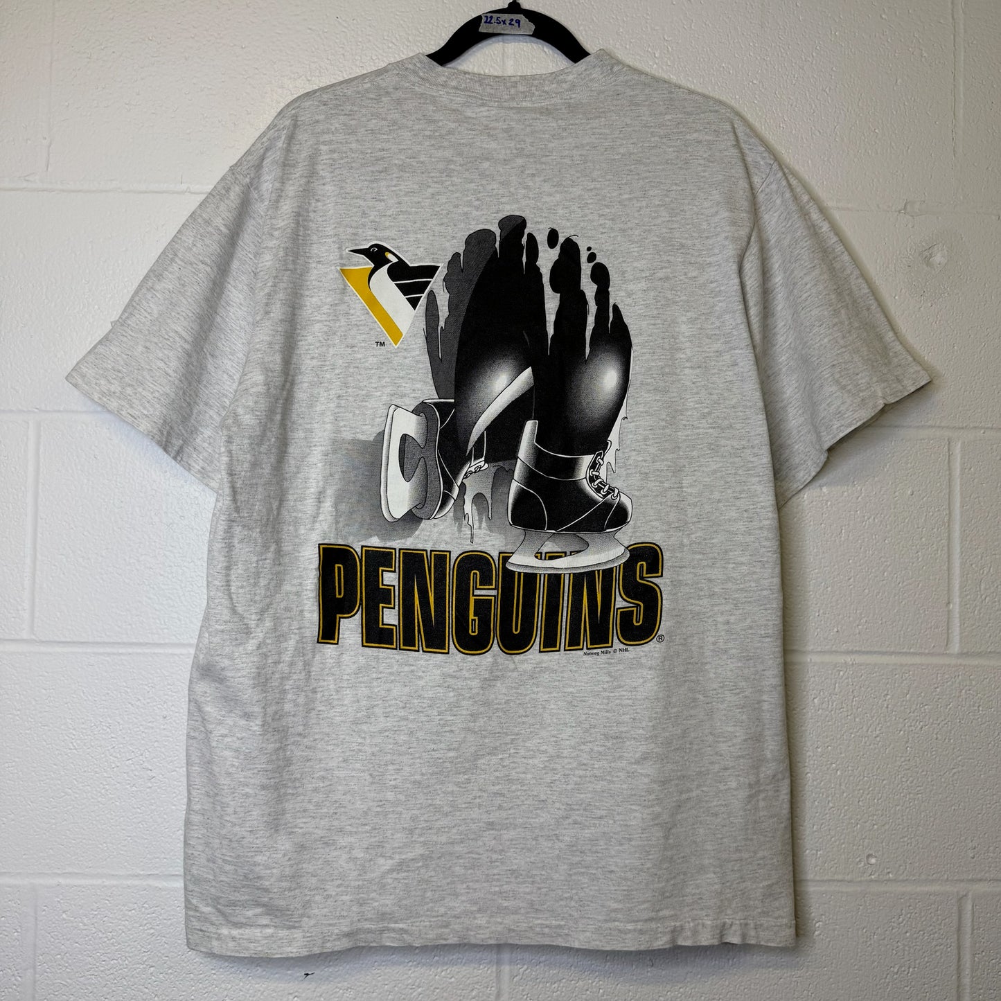 90's Pittsburgh Penguins Nutmeg Breakthrough T-Shirt Sz L (B2068)