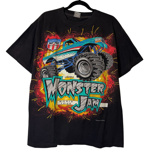1995 Monster Jam Monster Truck Racing T-Shirt Sz L (B2396)