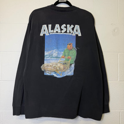 1993 Camel Cigarettes Alaska Dog Sled Long Sleeve T-shirt Sz XL (B1786)
