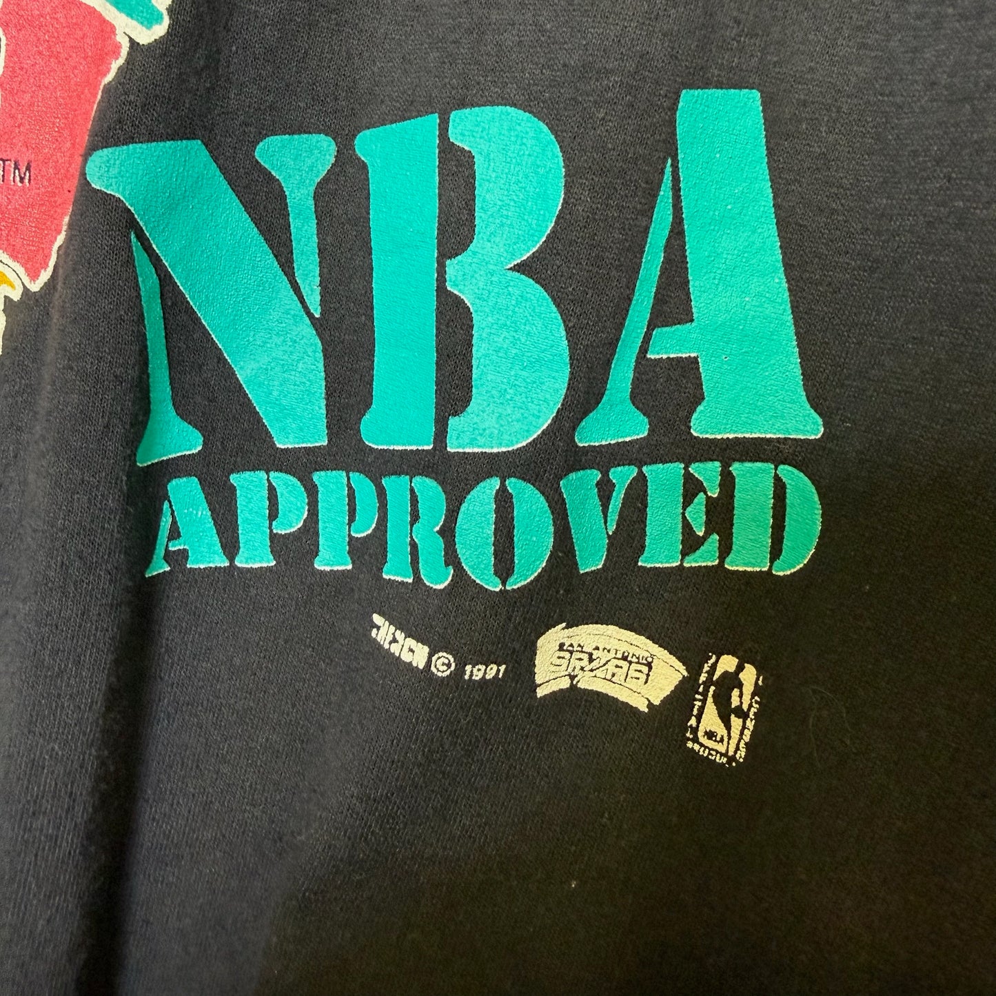 1991 San Antonio Spurs NBA T-Shirt Sz L (B2847)