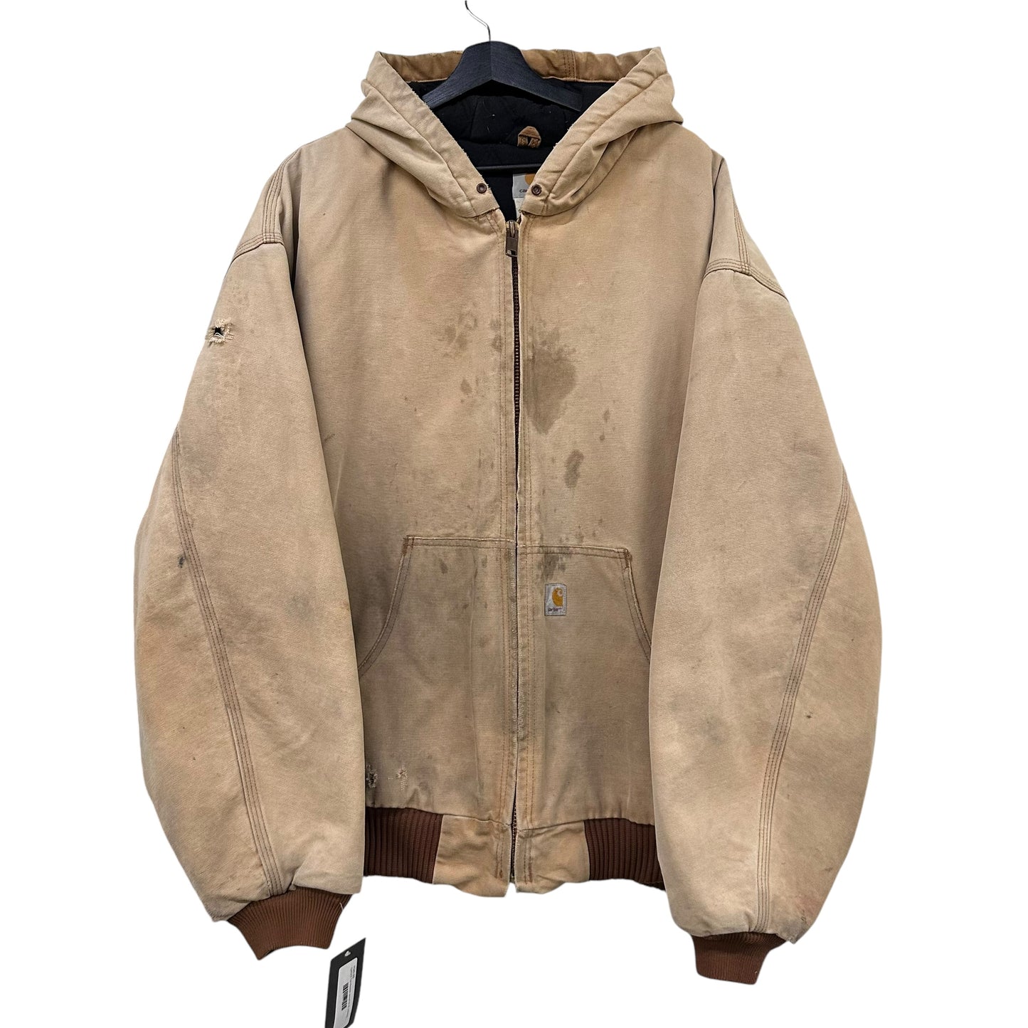 Carhartt Tan Hooded Jacket Sz 2XL (A2459)