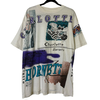 90s Charlotte Hornets Magic Johnson T's NBA AOP Sz XL