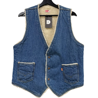 Vintage 80s Levi's Sherpa Lined Denim Vest Sz L (A3125)