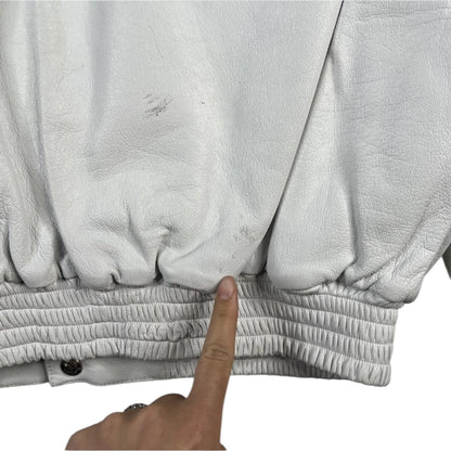 Vintage Jeff Hamilton Buffalo Bills Leather Reversible Satin Letterman Jacket