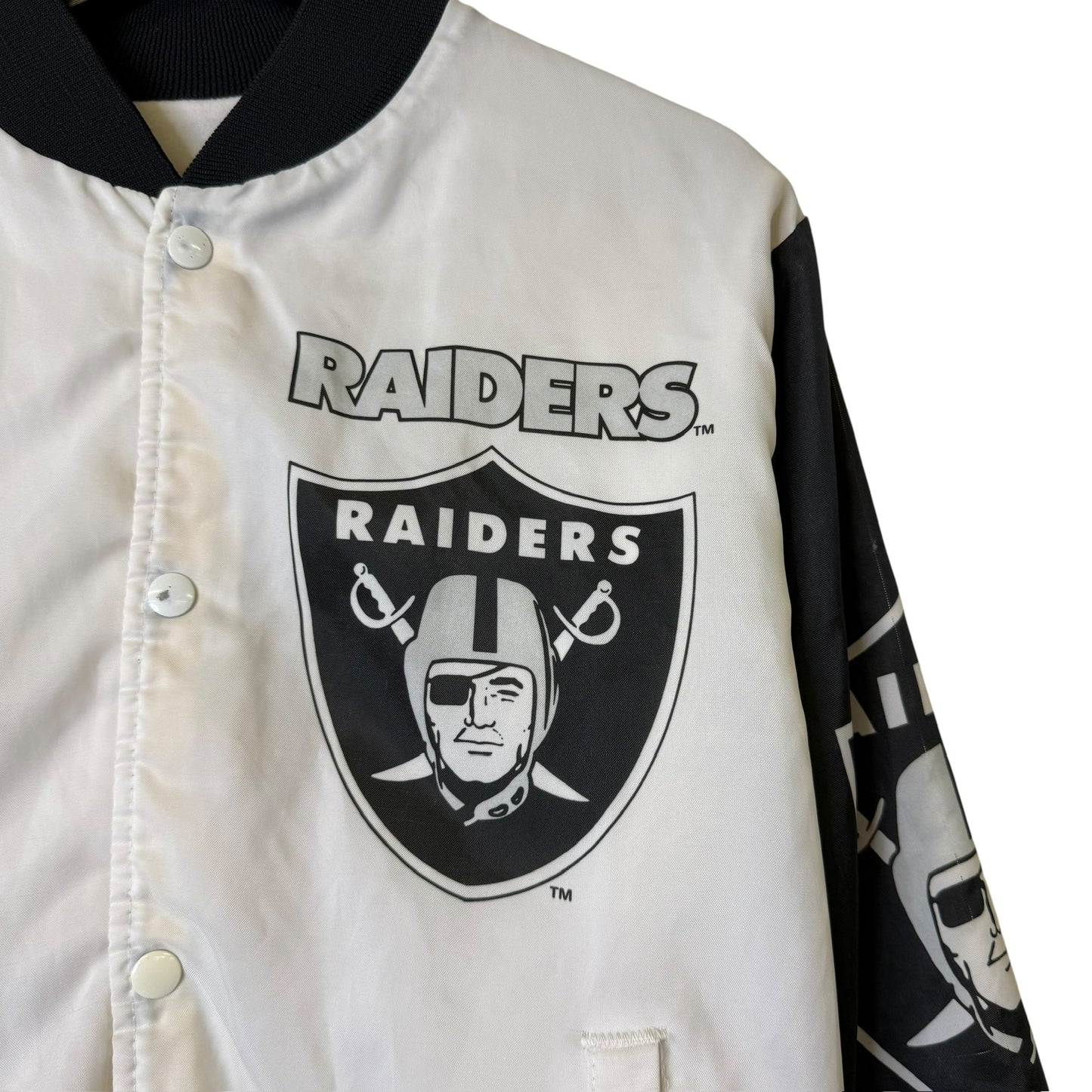 90s Los Angeles Raiders NFL Chalkline Fanimation Jacket