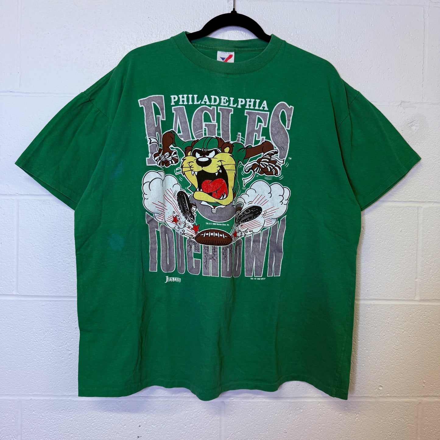 1994 Philadelphia Eagles Looney Tunes Taz NFL T-shirt Sz XL (B2474)