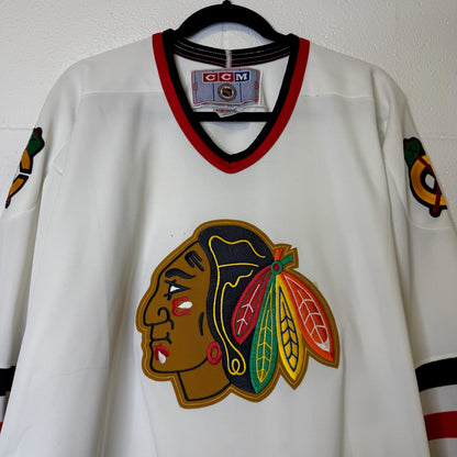 90s Chicago Blackhawks CCM Hockey NHL Jersey Sz XL (B1798)