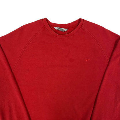 2000’s Nike Mini Swoosh Tonal Red Crewneck Sz 2XL (A2285)