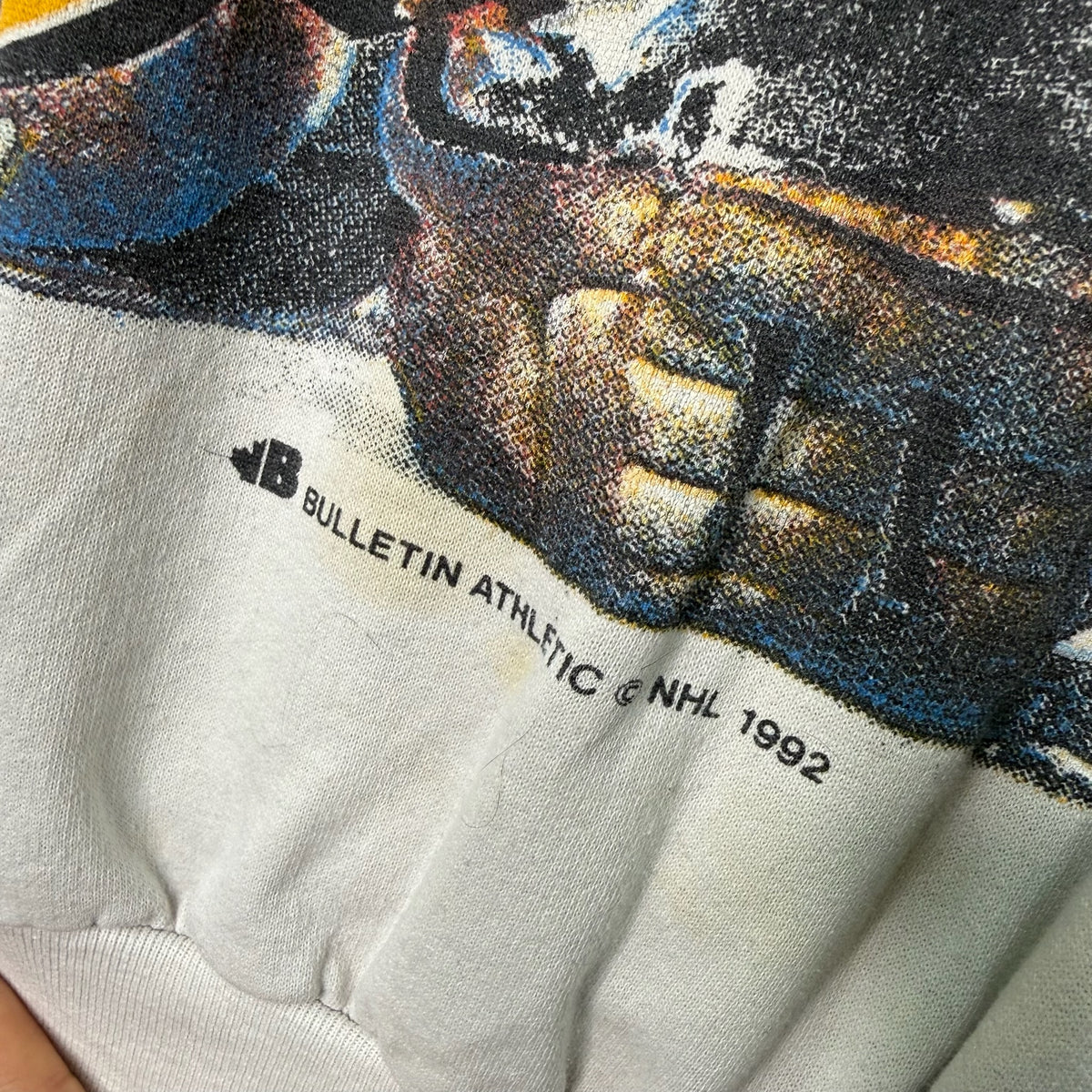 1992 Boston Bruins Bulletin Athletics NHL Crewneck