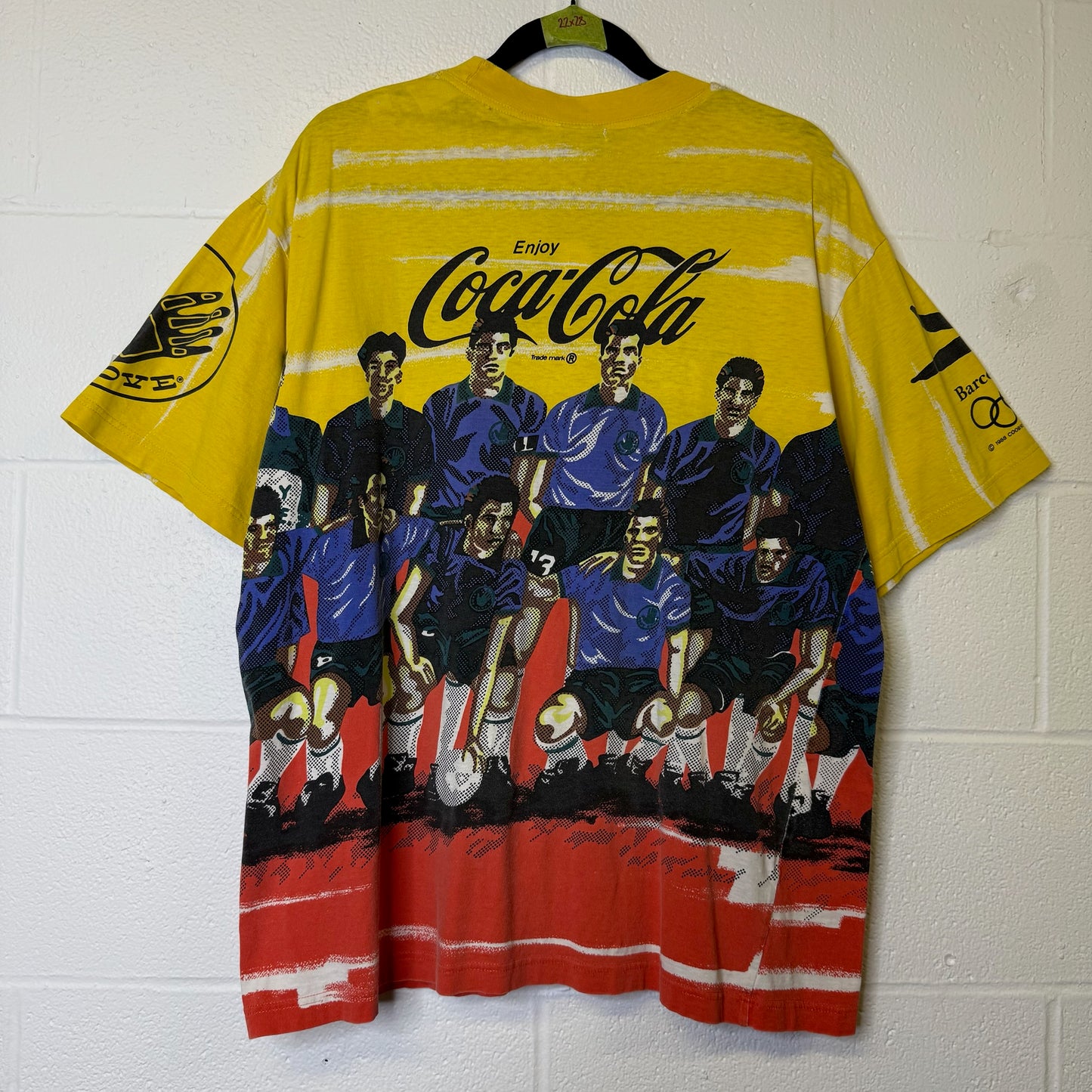 90s Body Glove Coca Cola AOP Olympics T-Shirt Sz M (b1899)