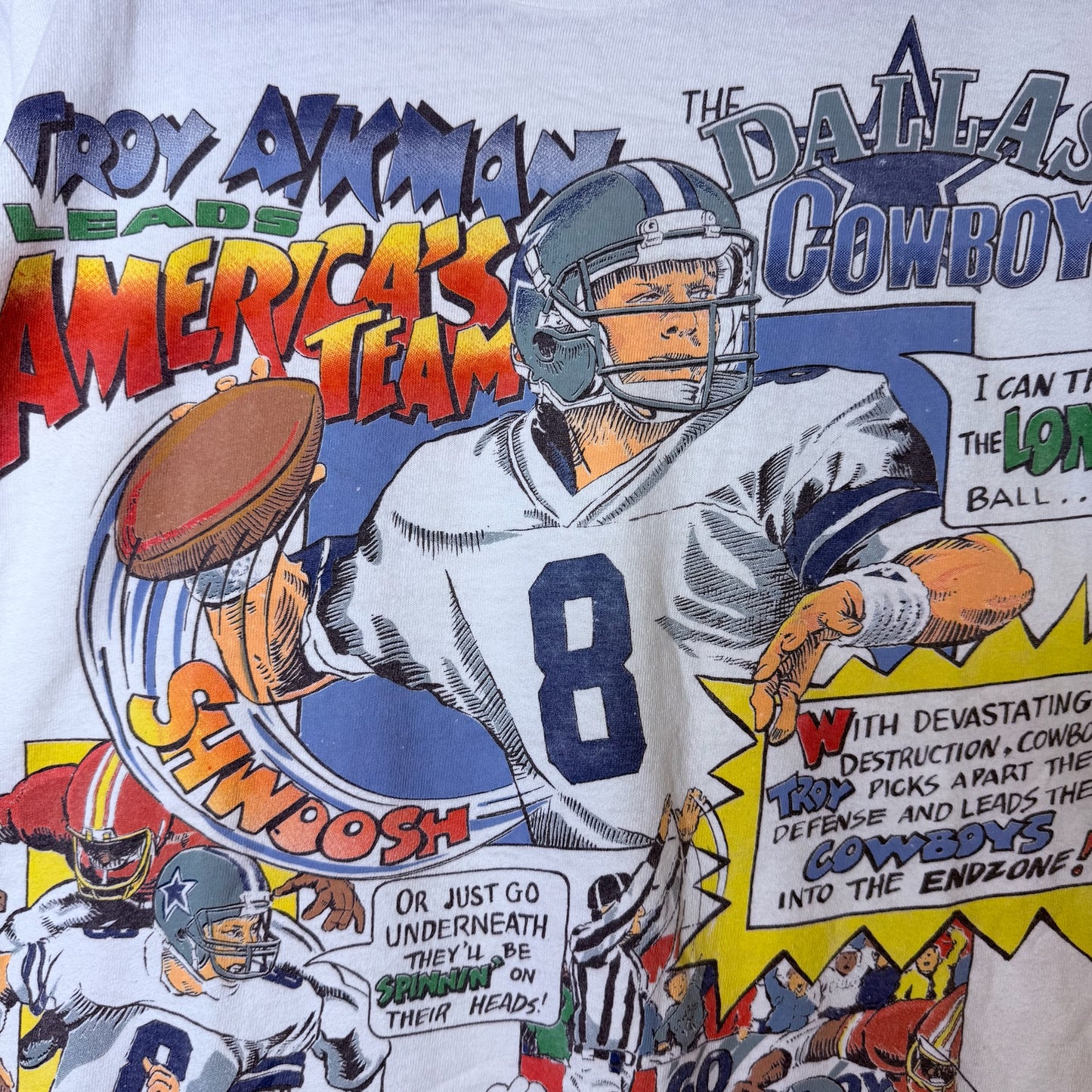1993 Dallas Cowboys NFL Salem ComicT-shirt (B2339)
