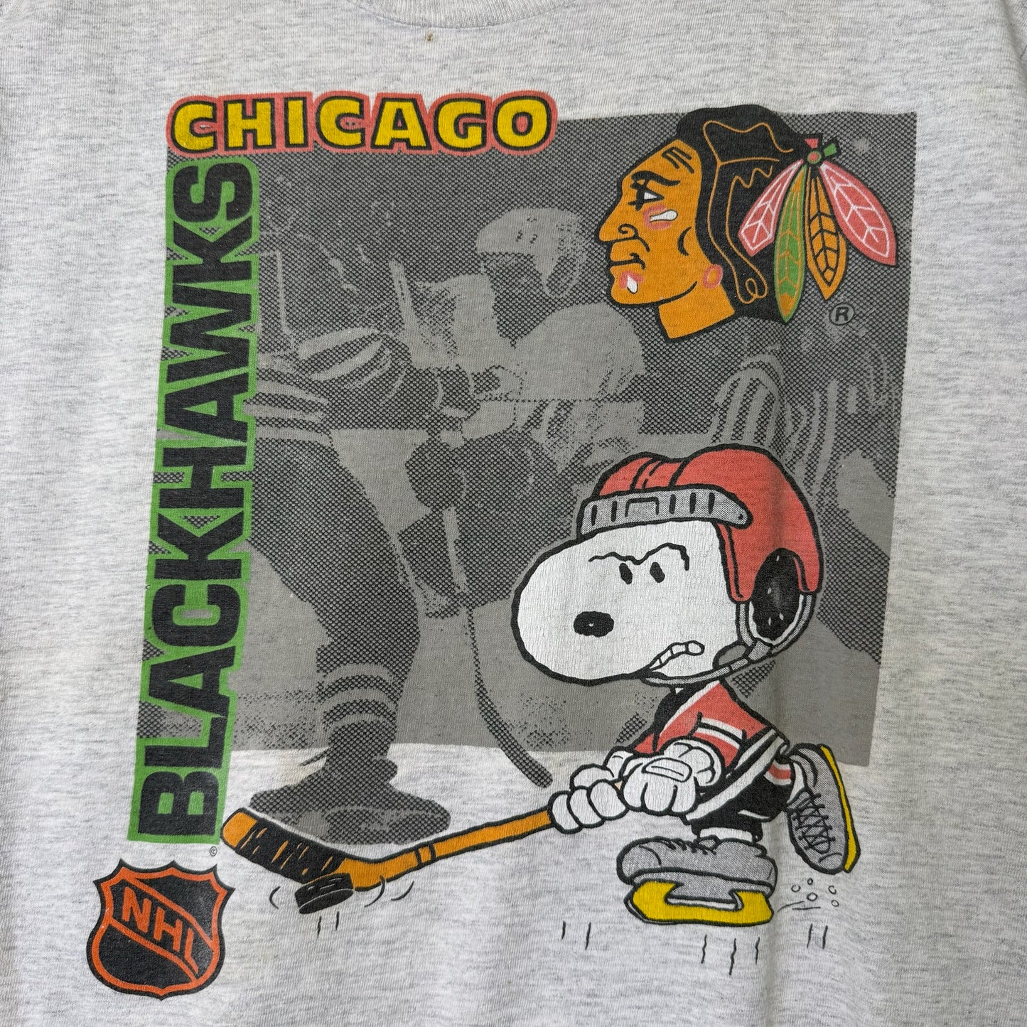 90's Chicago Blackhawks NHL T-shirt Sz L (B1671)