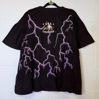 90s Wizard American Thunder Lightning T-shirt (B2521)