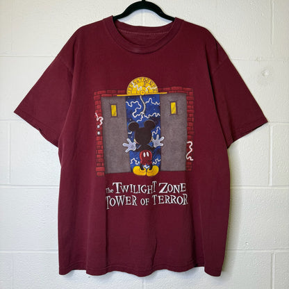 90s Mickey Mouse Disney Tower Of Terror T-Shirt (B2395)