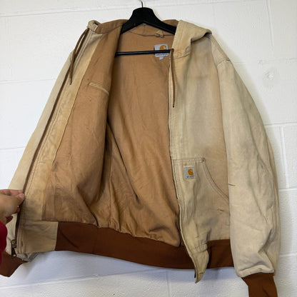 Carhartt Tan Hooded Jacket Sz S (B1781)