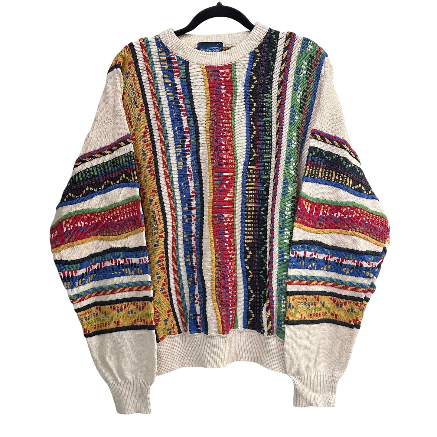 90's Coogi Style Tre Castillo Italy Knit Sweater Sz L (A7526)