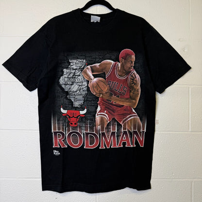 90's Dennis Rodman Chicago Bulls NBA T-shirt Sz L (B2584