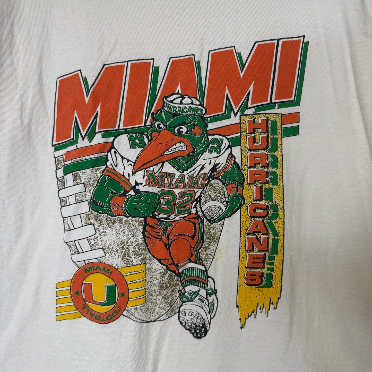 90's Miami Hurricanes NCAA T-shirt Sz XL (B1755)