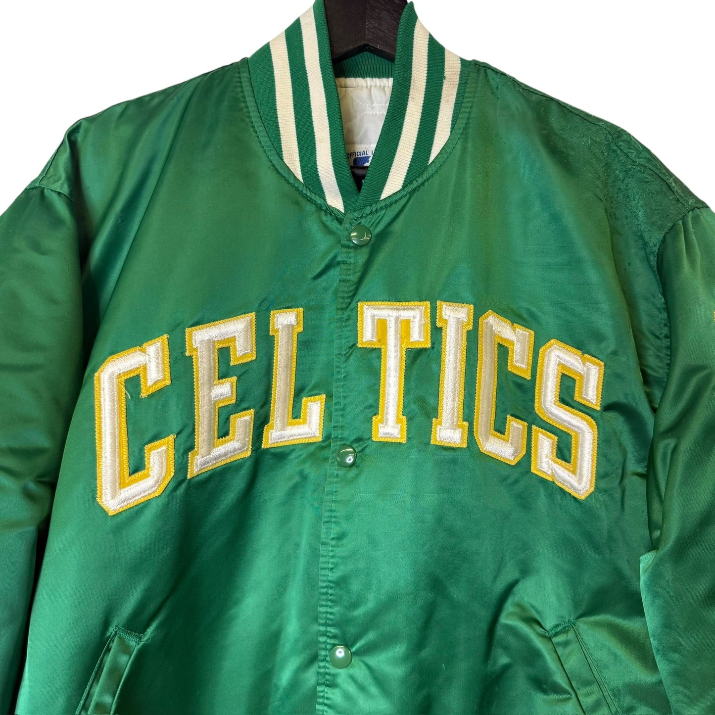 90s Boston Celtics NBA Satin Starter Jacket Sz L
