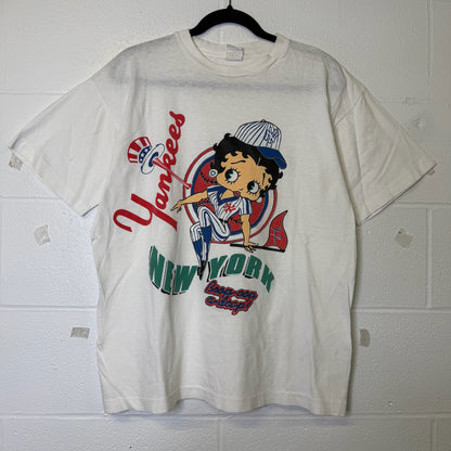 90s Betty Boop New York Yankees MLB T-shirt (B2370)