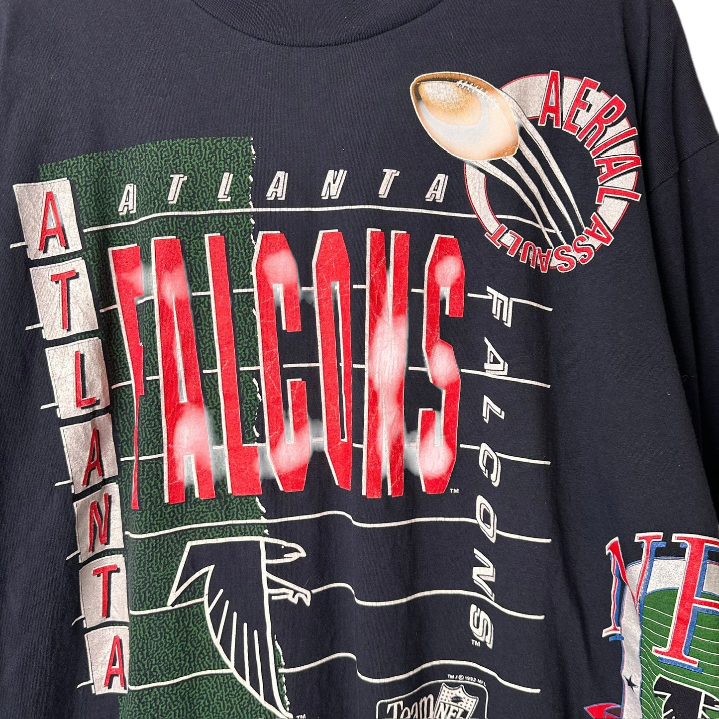 1992 Atlanta Falcons Salem All Over Print T-Shirt Sz 2XL (A4749)