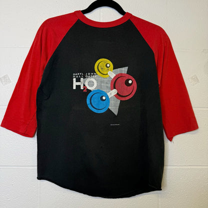 1983 Daryl Hall & John Oates Tour Raglan Shirt Sz M (B2296)