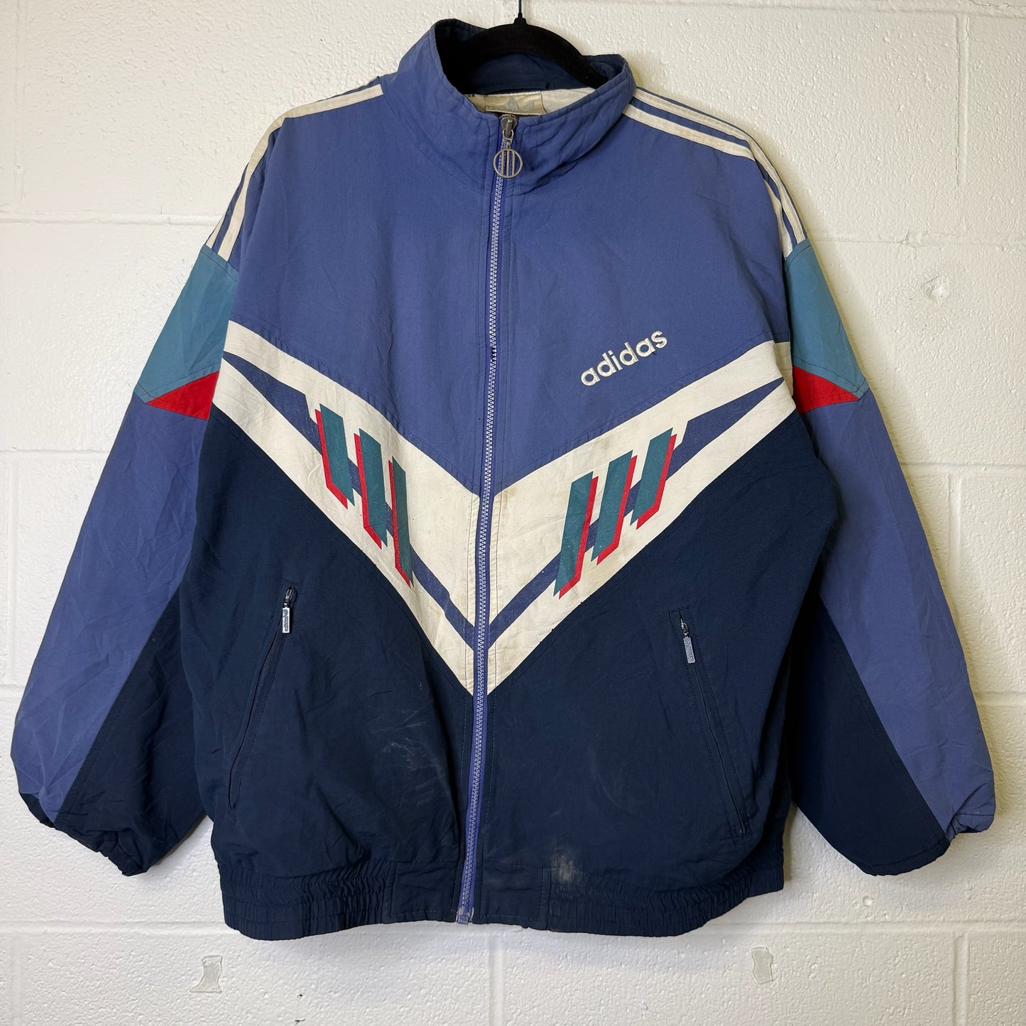 90s Adidas Colorblock Windbreaker Jacket (B2356)