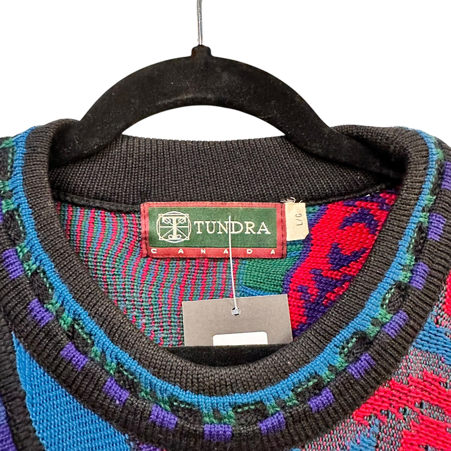 90's Coogi Style by Tundra Knit Sweater Sz L (A7484)