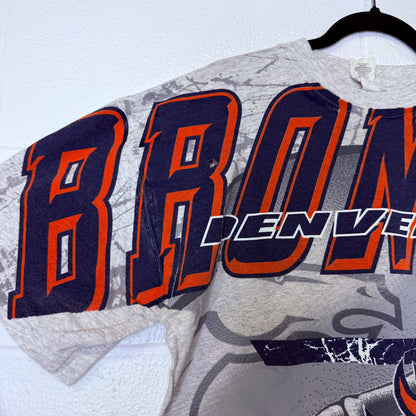 1997 Denver Broncos NFL Spellout T-shirt Sz L (B2342)