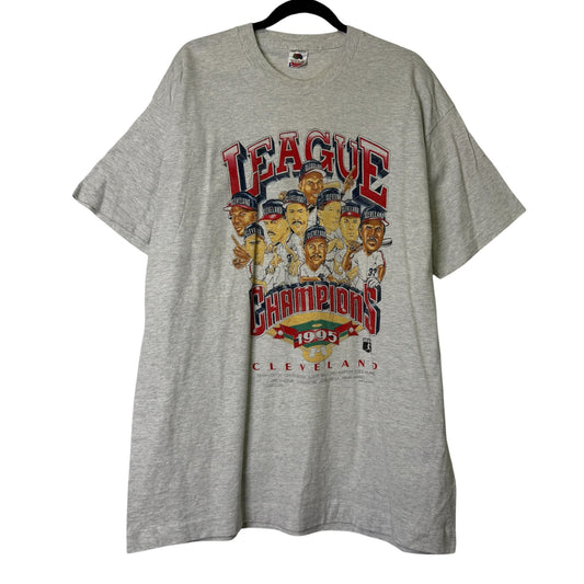 1995 Cleveland Indians MLB T-Shirt Sz 2XL (B668)