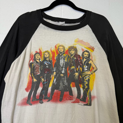 1986 Judas Priest Raglan Tour T-Shirt Sz M (B611)