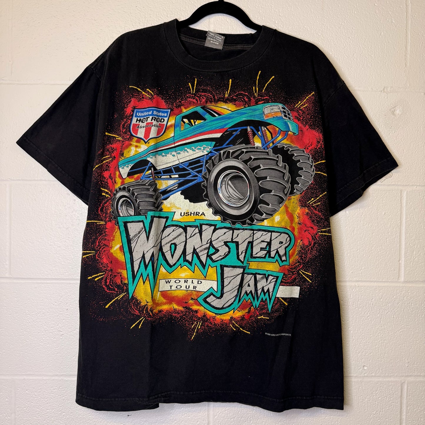 1995 Monster Jam Monster Truck Racing T-Shirt Sz L (B2396)