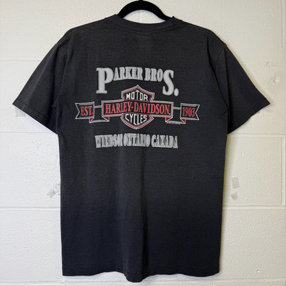 1991 Harley Davidson Windsor Ontario T-Shirt Sz M (B1989)