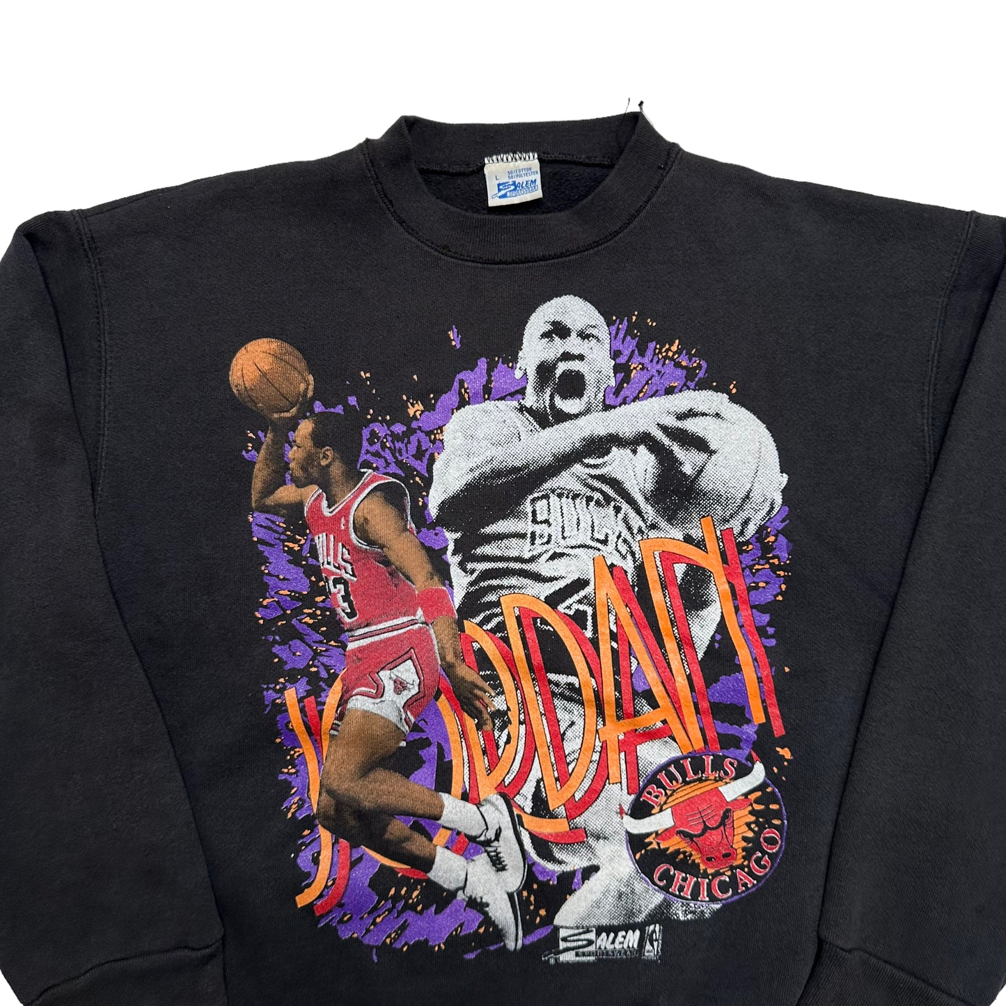 90s Michael Jordan Chicago Bulls Crewneck Sz L (A2752)