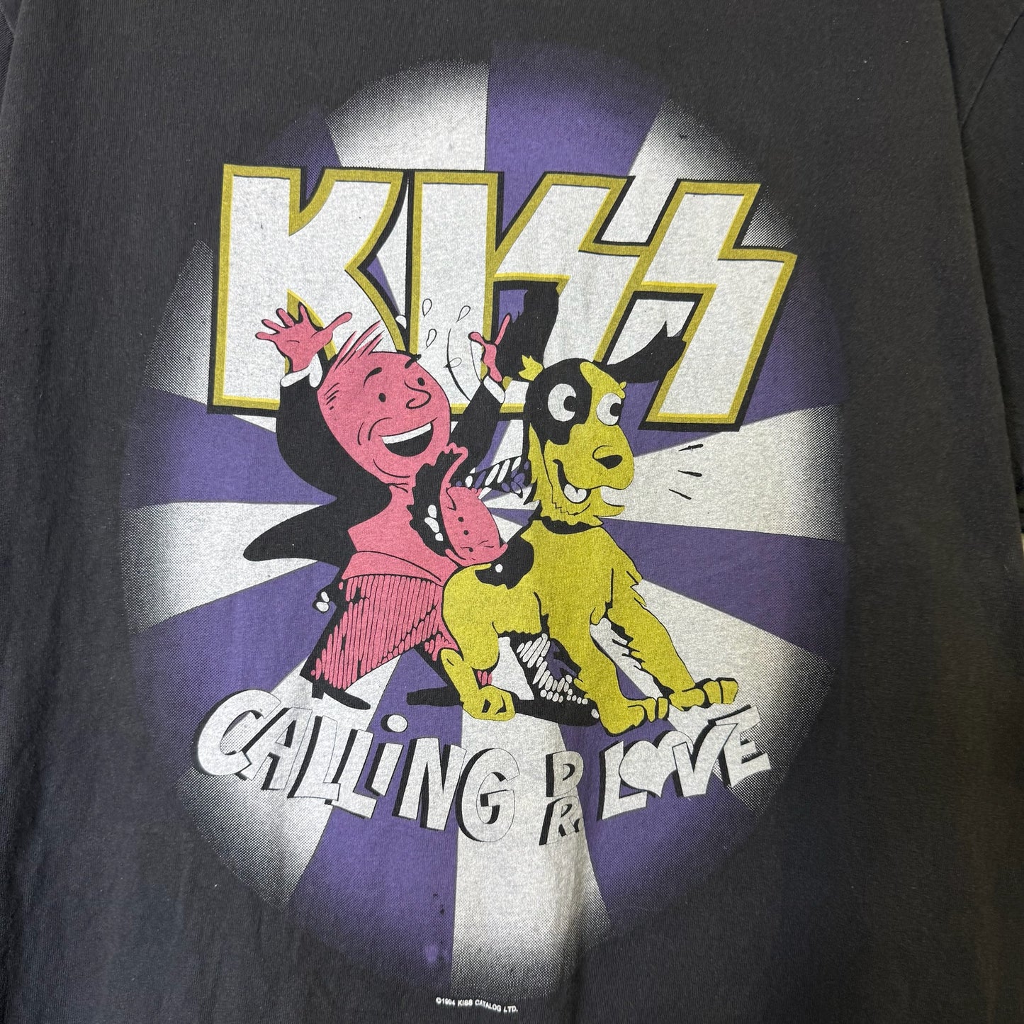 1994 KISS Calling Dr Love T-Shirt Sz L (B1723)