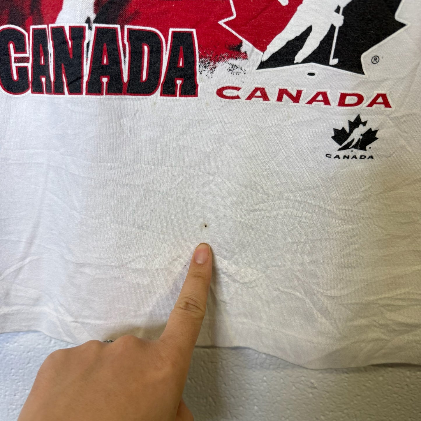 90s Team Canada Bulletin Athletics AOP T-Shirt Sz XL (B2530)