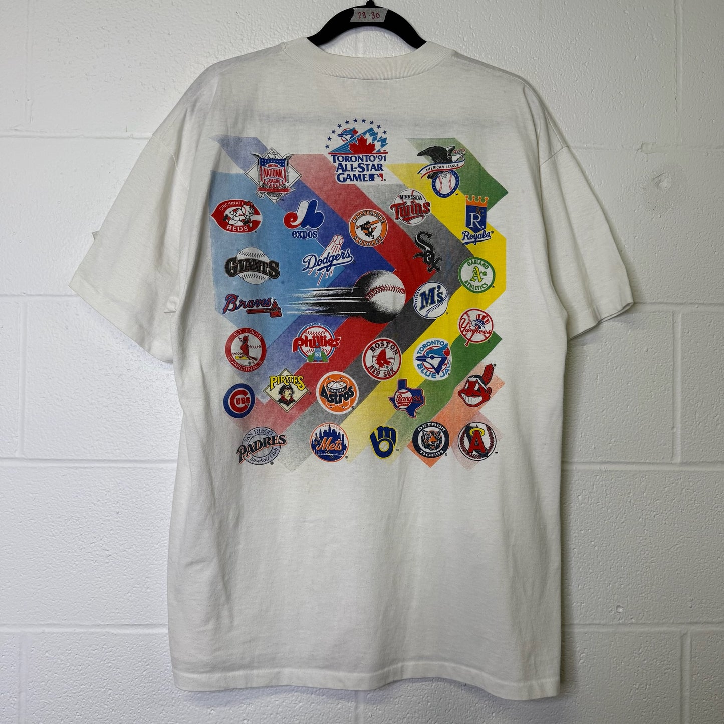 1991 Toronto MLB All Star Game Bulletin T-shirt Sz XL (B1655)