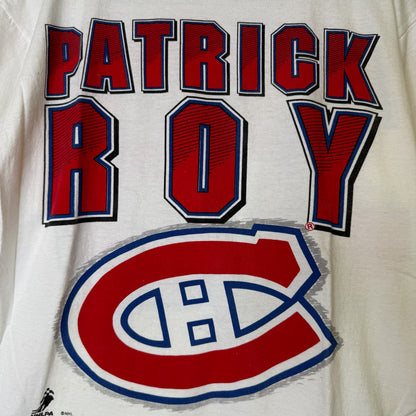 90's Patrick Roy Montreal Canadiens NHL T-shirt Sz M (B1691)