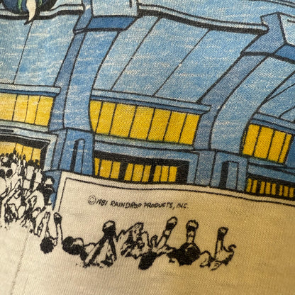 1981 Rolling Stones Tour T-Shirt Raglan Sz M (B1749)