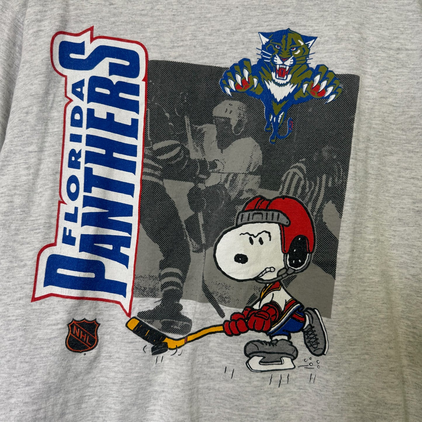 90's Florida Panthers x Snoopy NHL T-shirt Sz XL (B1648)
