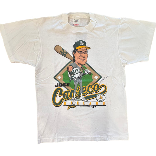 1988 Jose Canseco Oakland Athletics T-Shirt Sz M (A403)